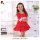 Red cute lace party dress, red Christmas